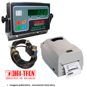 Cabo de Comunicação Serial RS232 p/ Balança Digitron DG-N Para ARGOX OS214TT