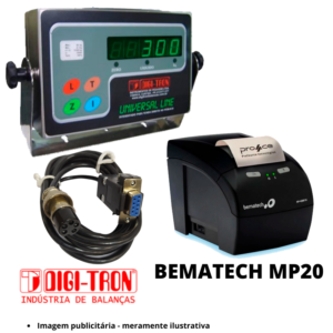 Cabo de Comunicação Serial RS232 p/ Balança Digitron DG-N Para BEMATECH MP20