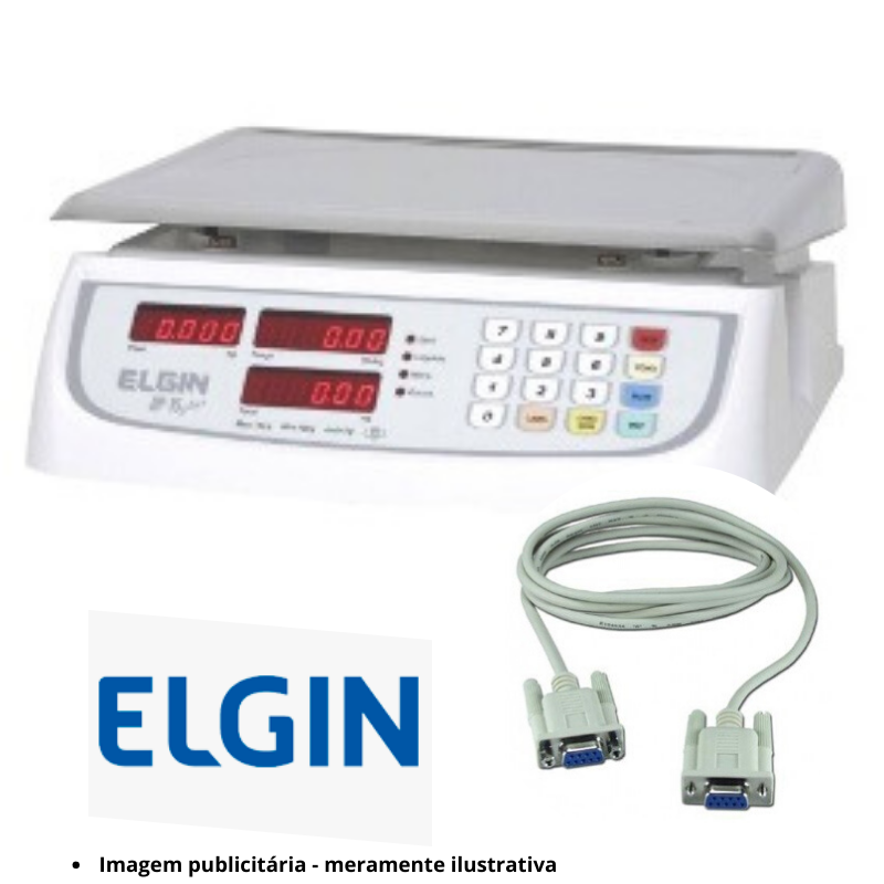 Cabo de Comunicação Serial RS232 p/ Balança Elgin DP15