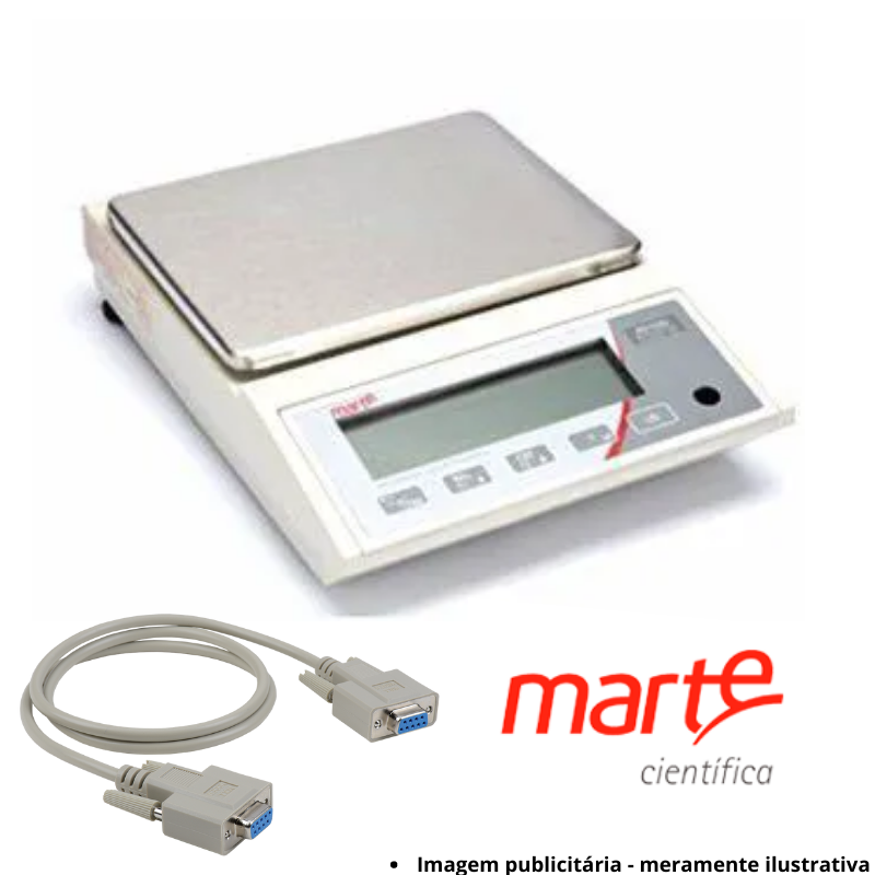 Cabo de Comunicação Serial RS232 p/ Balança Marte AD
