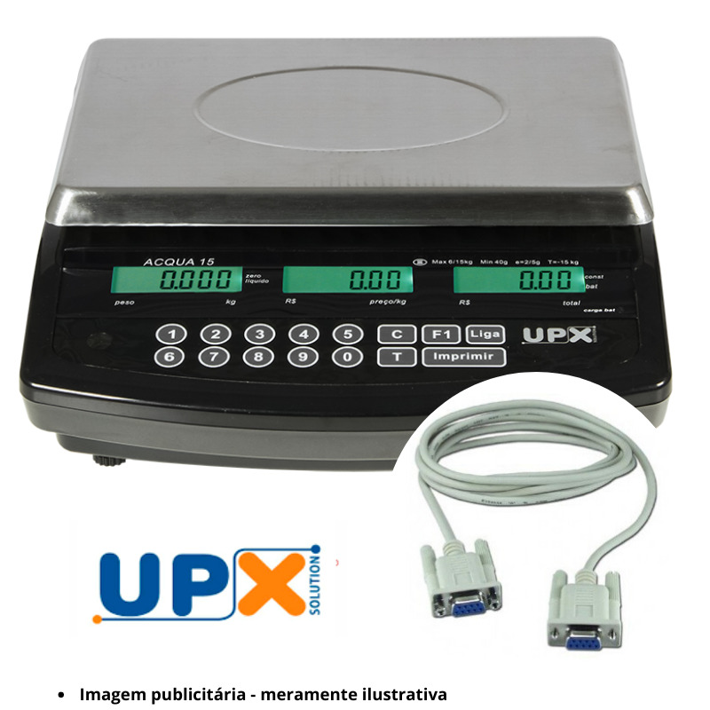 Cabo de Comunicação Serial RS232 p/ Balança UPX Acqua