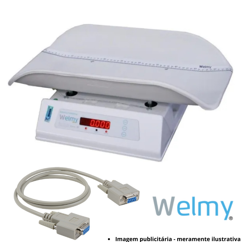 Cabo de Comunicação Serial RS232 p/ Balança Welmy W 109E Pediatrica